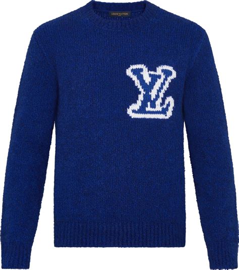 louis vuitton blue knit sweater|louis vuitton sweater men's.